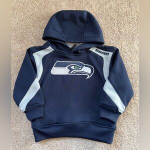 NFL Seahawks Navy Blue & Gray Kids Hoodie 3T